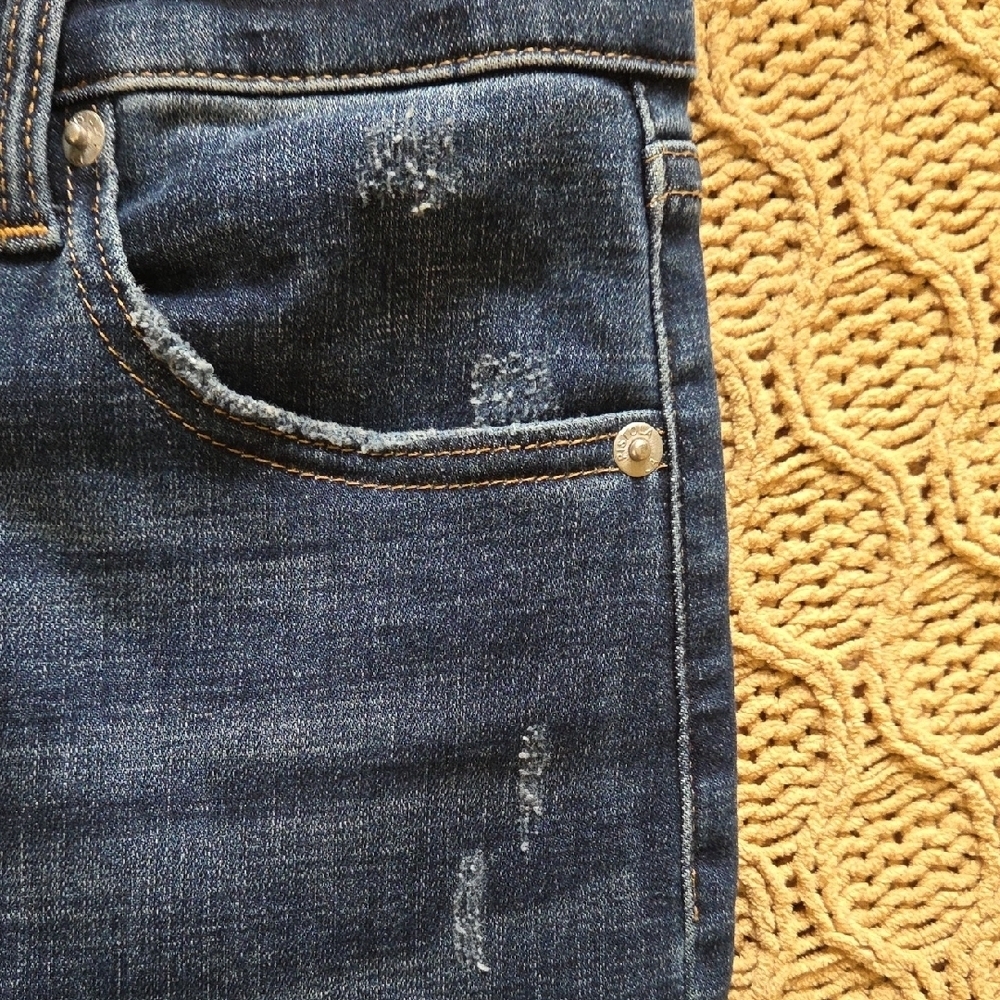 Pistola 'Aline' High Rise Dark Wash Skinny Ankle Jeans w/ Button Fly - Size 28 - Picture 6 of 11